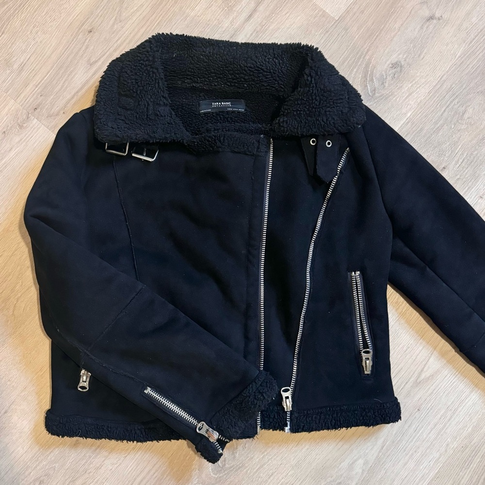 Zara Suede Moto Jacket
